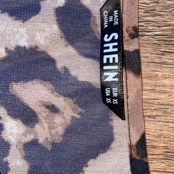 SHEIN Cheetah see-through/mesh shirt - Picture 3 of 3